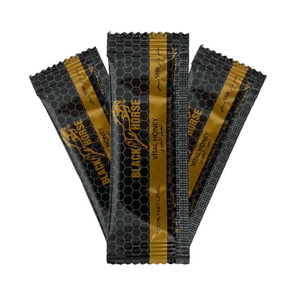 Sachets de Miel Black Horse Officiel - Aphrodisiaque naturel pour augmenter la libido, renforcer les érections et améliorer les performances sexuelles masculines, issus de Malaisie.